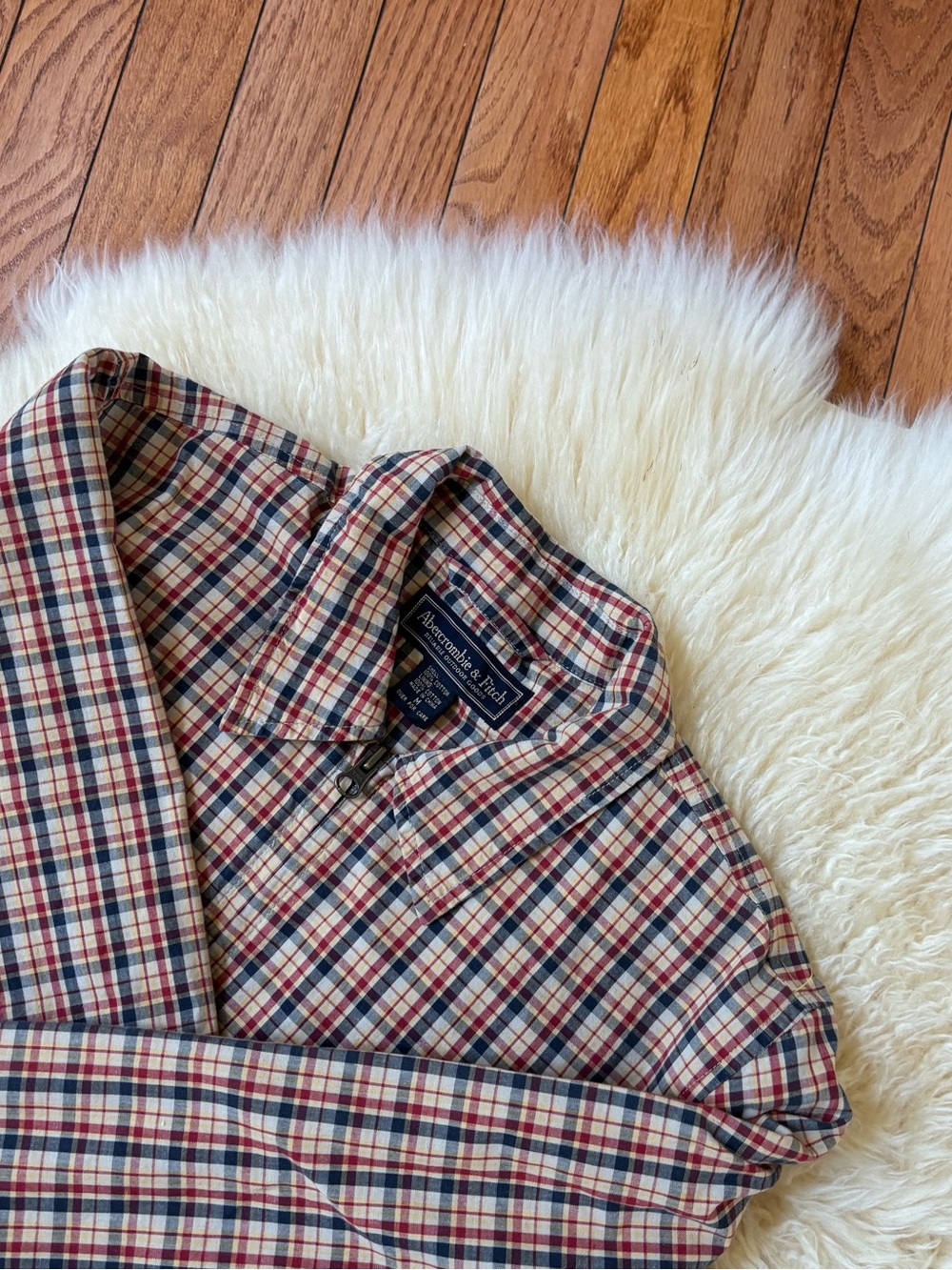 Vintage Abercrombie 90s Plaid Shirt Jacket